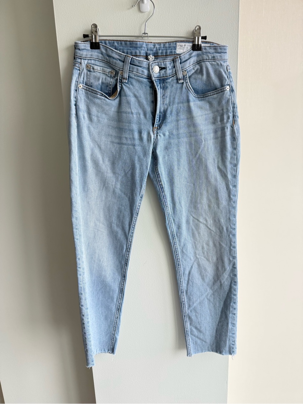 rag & bone Light Blue Cropped Jeans